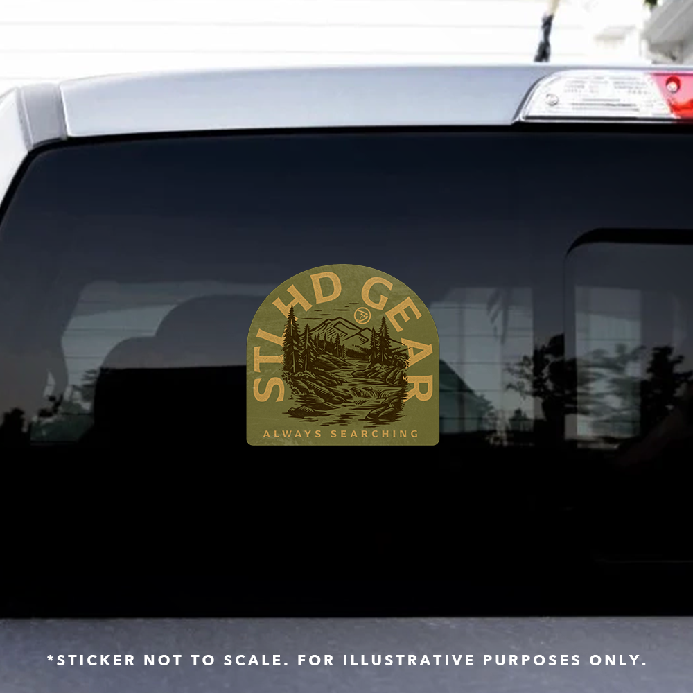 STLHD Mountain View Sticker, detail view