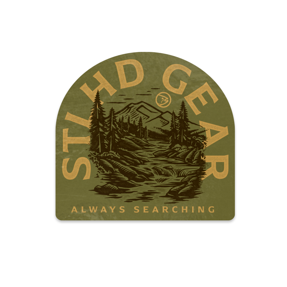 STLHD Mountain View Sticker, front view