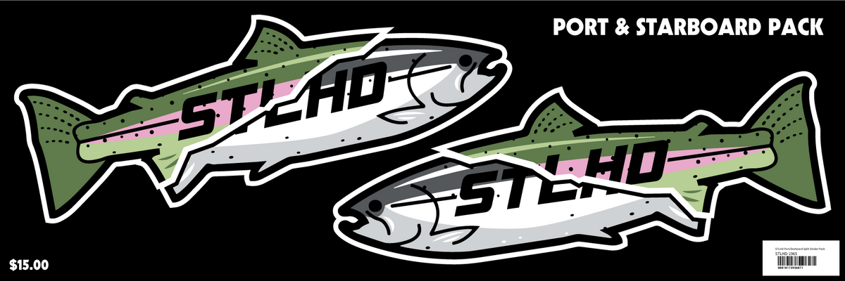 STLHD Port/Starboard Split Sticker Pack, front view