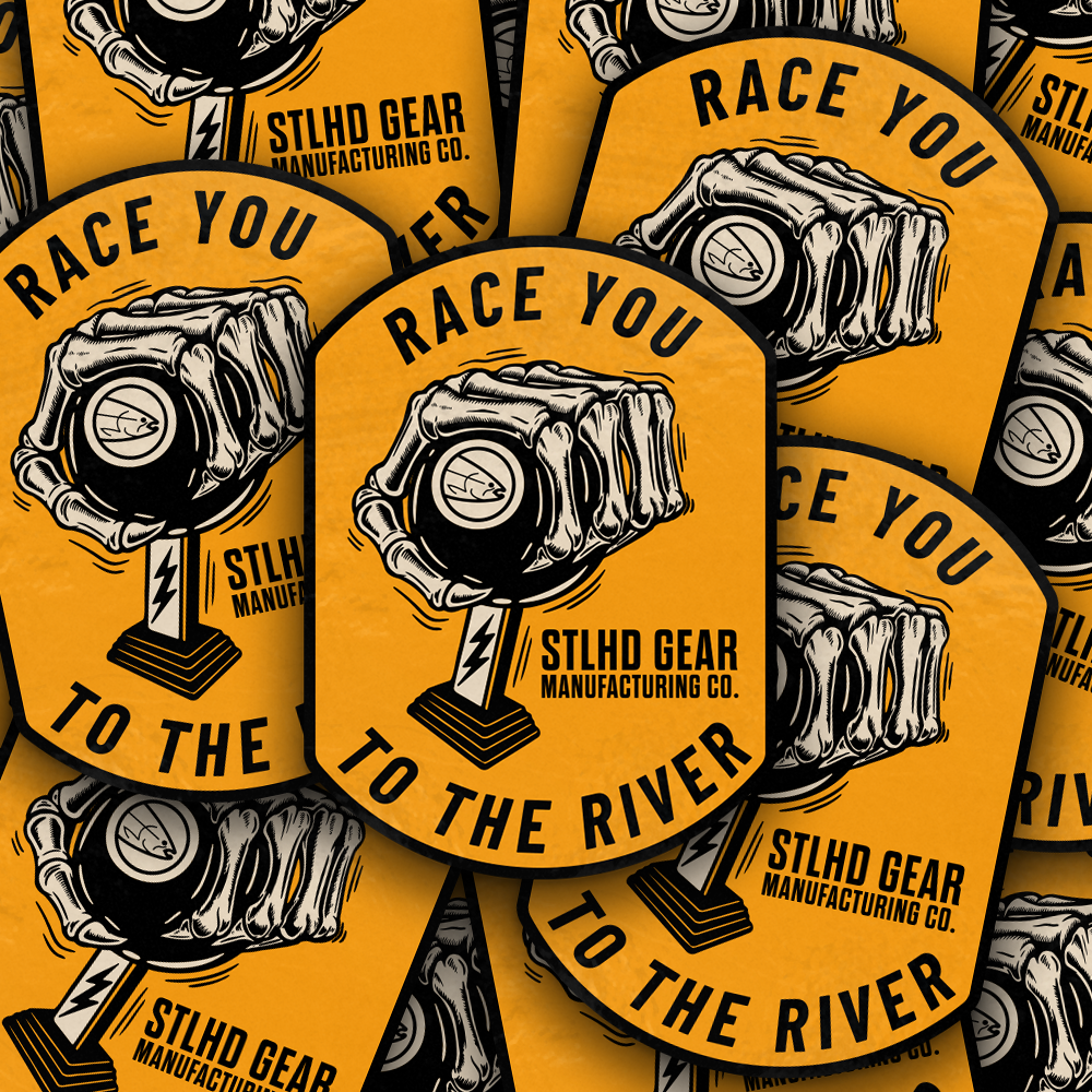 STLHD Race Ya Sticker, back view
