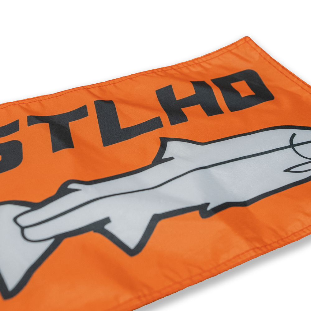 STLHD Standard Logo Boat Flag, back view