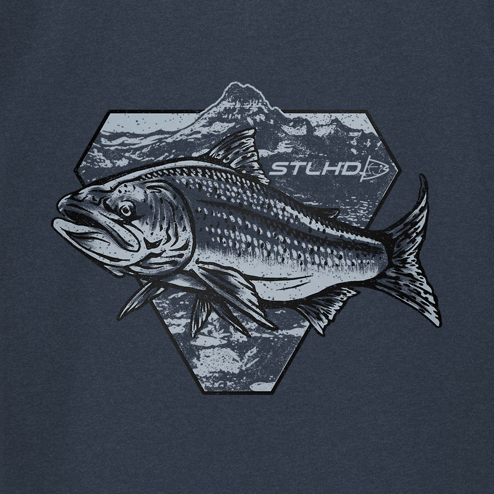 STLHD Trout Tee, back view