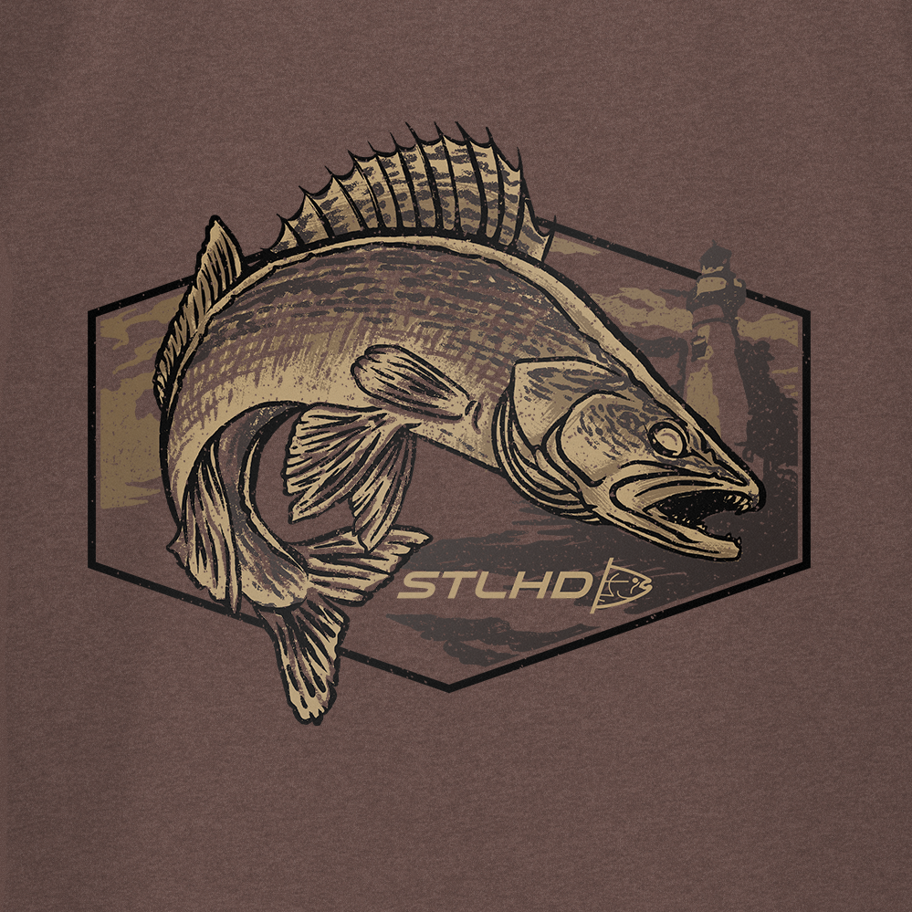 STLHD Walleye Tee, back view