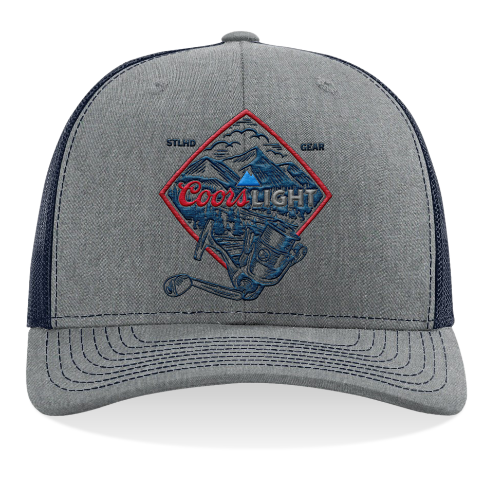 STLHD X Coors Light Summit Trucker, front view
