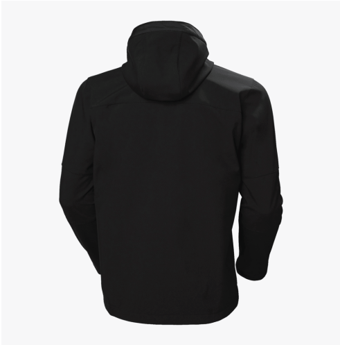STLHD X Helly Hansen Black Kensington Soft Shell Jacket, back view