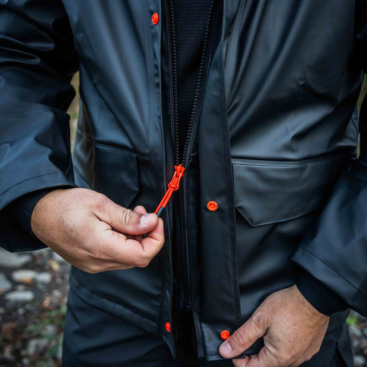 STLHD X Helly Hansen Gale Rain Jacket, back view