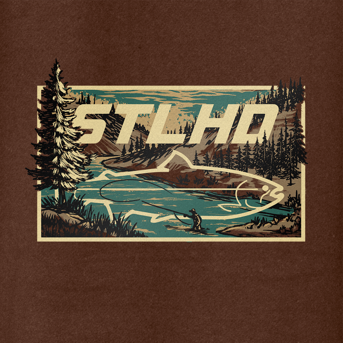 STLHD Yellowstone Premium Hoodie, back view