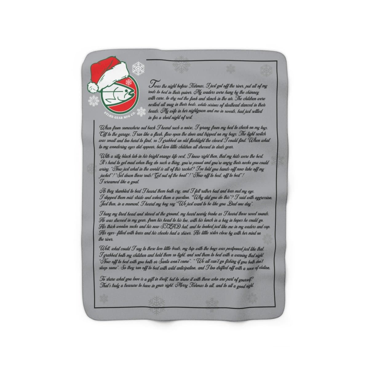 STLHD "Twas The Night Before Fishmas" Sherpa Blanket - H&H Outfitters