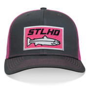 STLHD Standard Pink & Charcoal Trucker Snapback Hat - H&H Outfitters