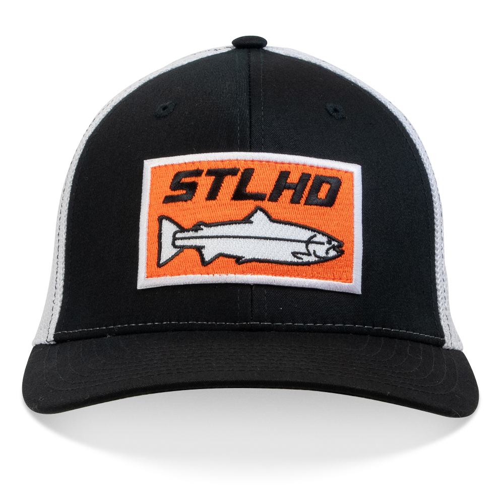 STLHD Standard Black/White Flexfit Hat - H&H Outfitters