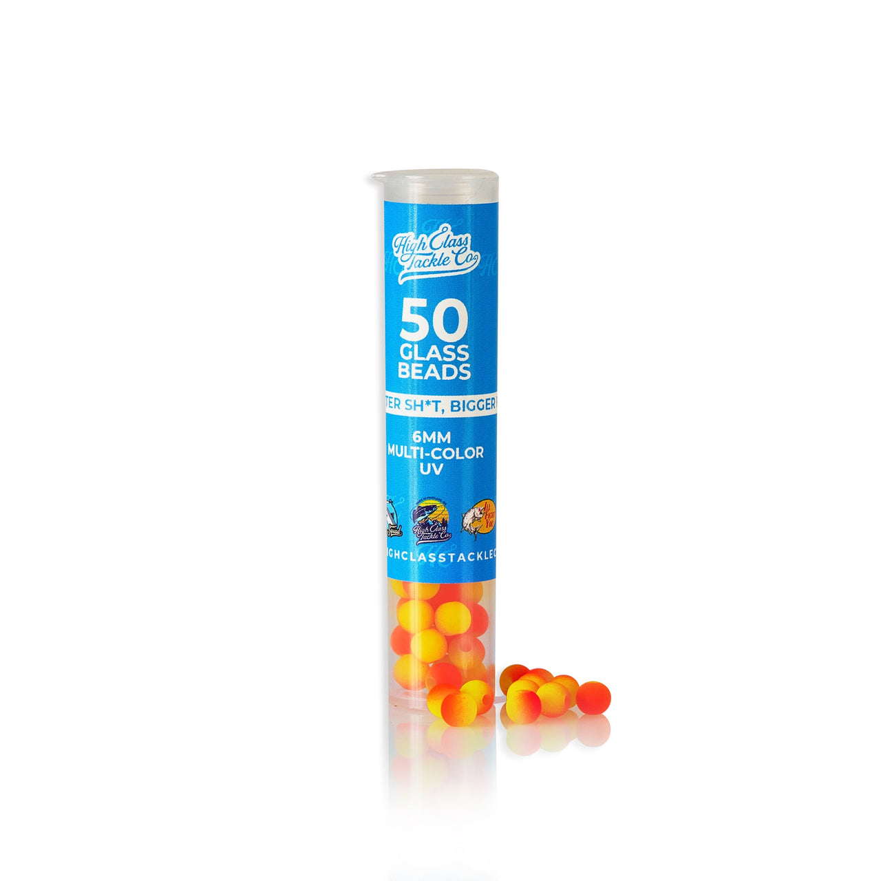 Yellow/Orange Glass Beads 6mm (50pack)