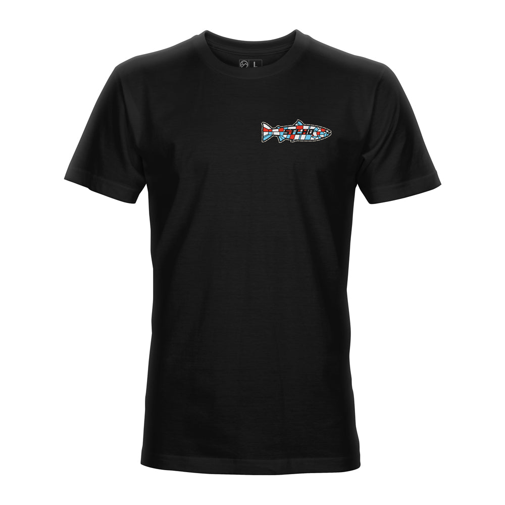 STLHD Men's Saint Sasquatch Black T-Shirt, back view
