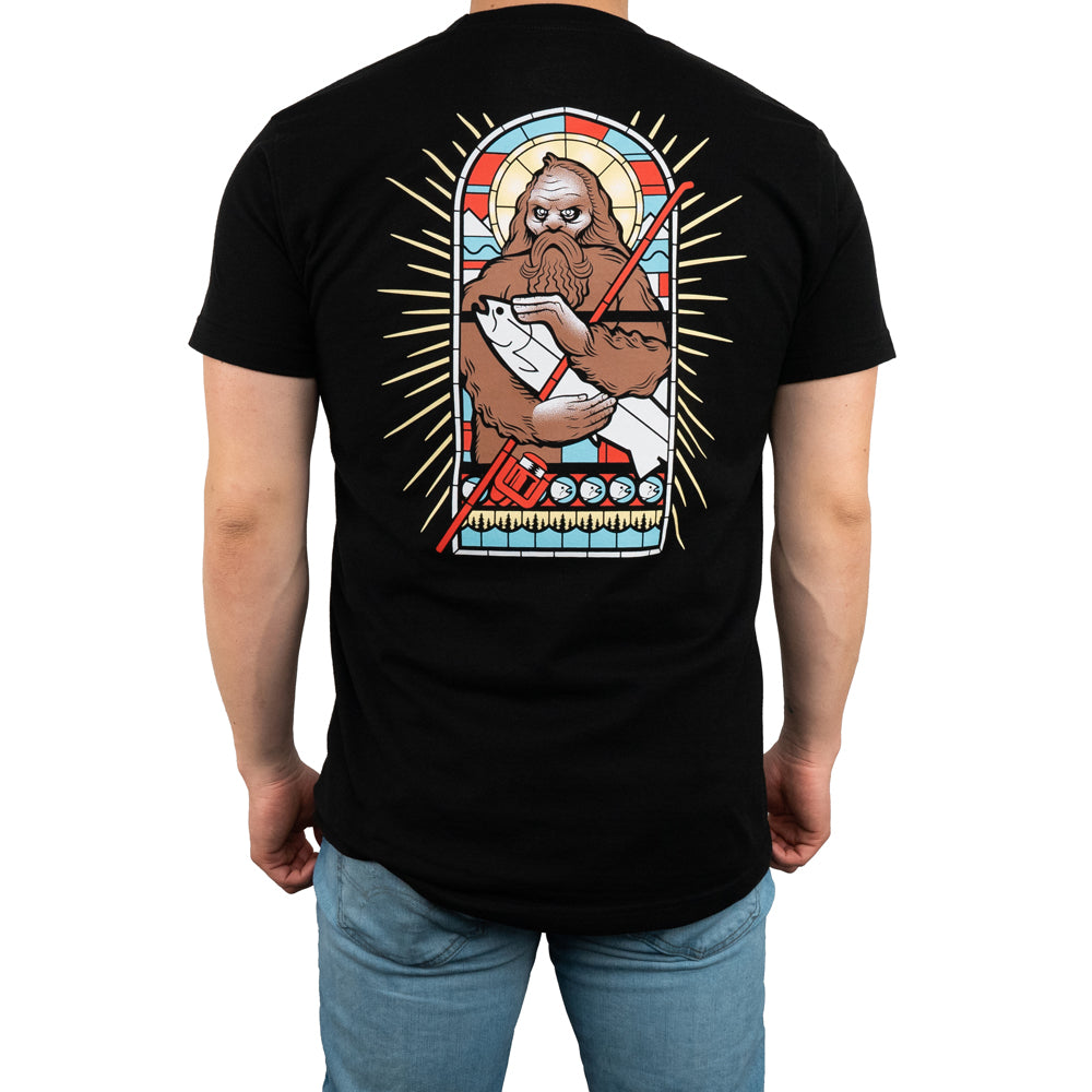 STLHD Men's Saint Sasquatch Black T-Shirt, additional view 1