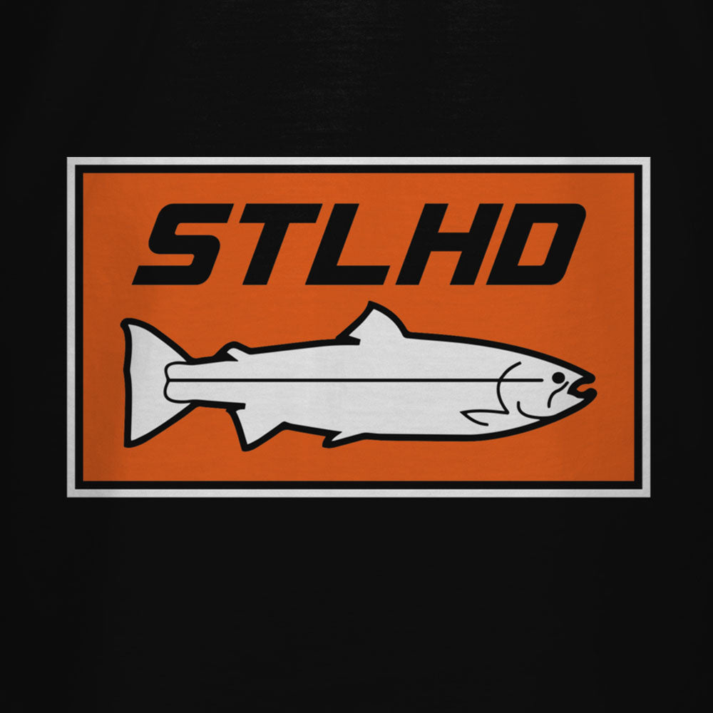 STLHD Men's Standard Logo Black T-Shirt, back view