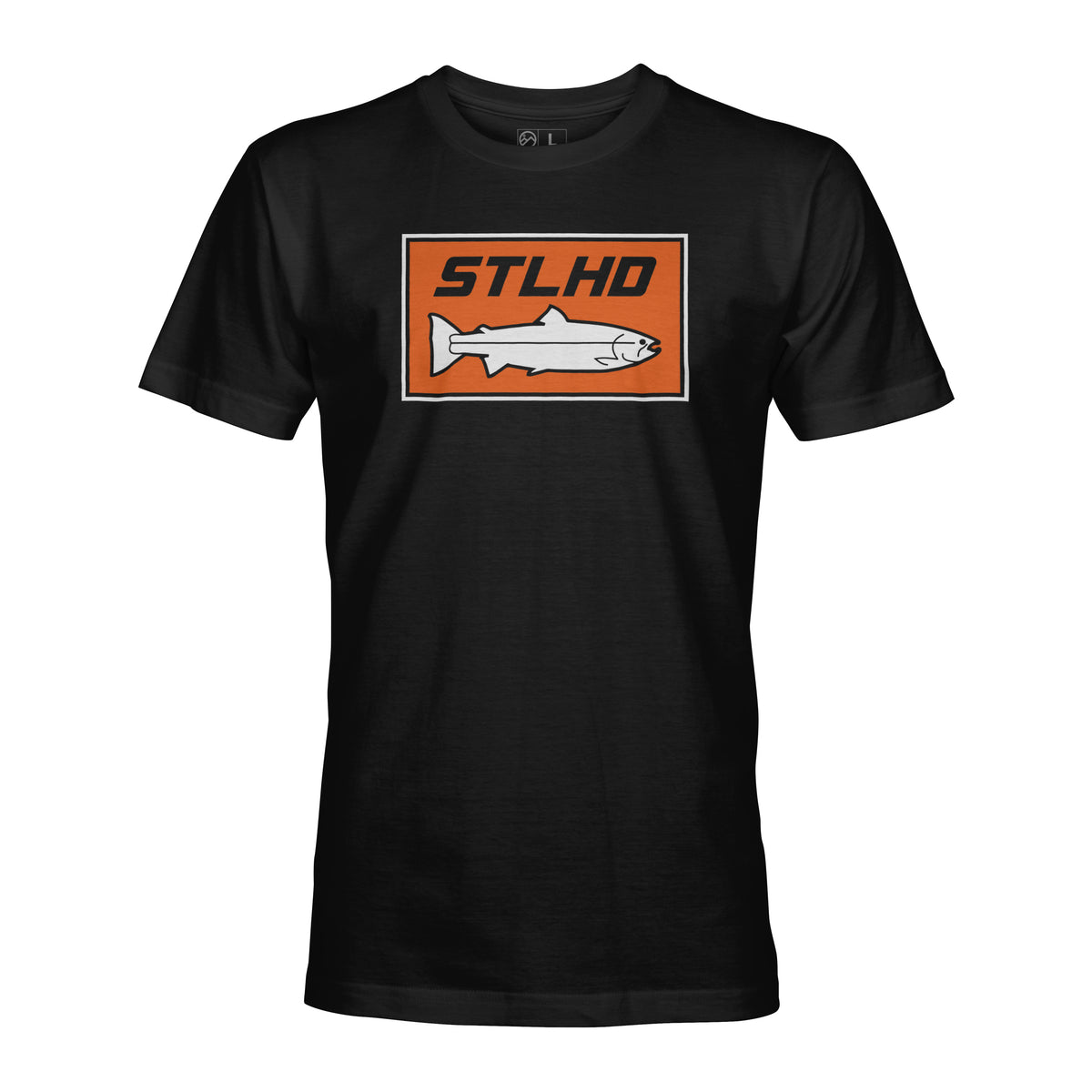 STLHD Men's Standard Logo Black T-Shirt, front view